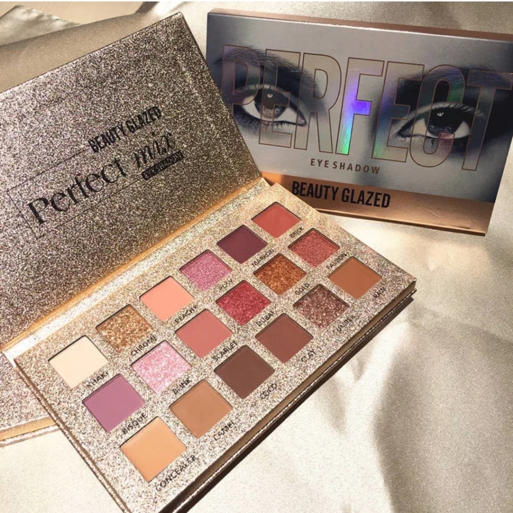 Beauty Glazed, 18 color Glittery, Matte Eyeshadow